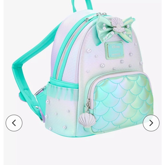 Loungefly Disney NWT  The Little Mermaid Ariel Iridescent  backpack w/wallet main image 4